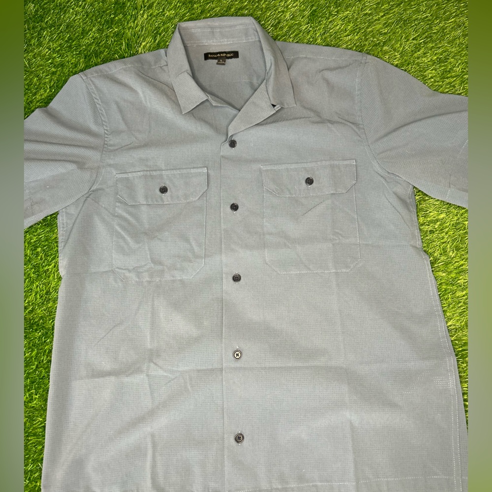 Men’s Banana Republic Button Up Short Sleeve - Blue